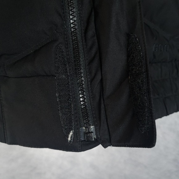 The North Face Vest Womens Small Black 600 Down Hooded Faux Fur Puffer Quilted - Picture 8 of 16